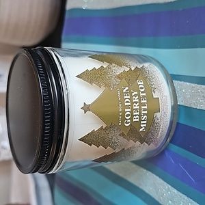 Bath &Body Works single Wick Candle (Golden Berry Mistletoe)